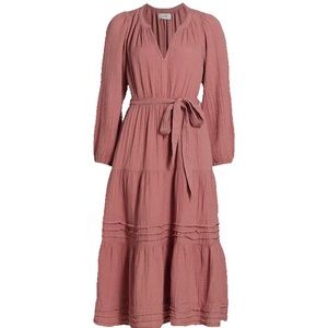 NWOT Addison Seersucker Dress in Rose (Xirena)